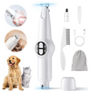 PetTrim 2-in-1 — Aparador silencioso de unhas + cortador parcial de pelos