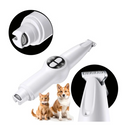PetTrim 2-in-1 — Aparador silencioso de unhas + cortador parcial de pelos