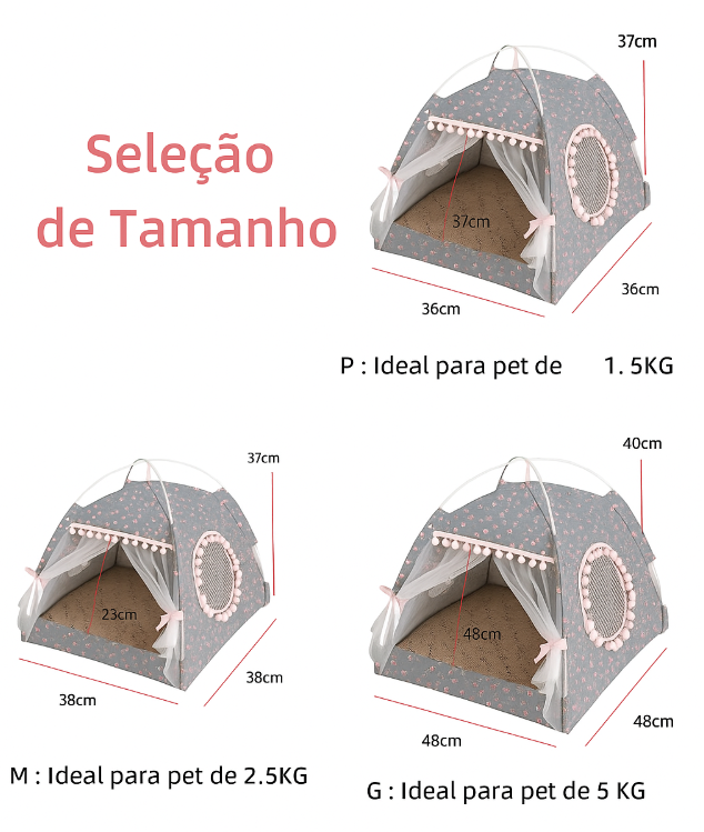 PetDream – Casinha Floral para Pets [CONFORTO E ESTILO PARA SONHOS TRANQUILOS]
