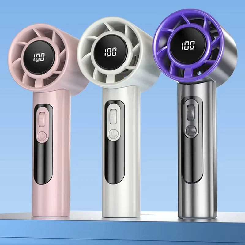 Ventilador Portátil para pets de 100 Velocidades Ajustáveis Carregamento Usb Mini Externo Turbo Durável Ventilador de Alta Velocidade