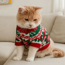 Dress Up Cartoon Pattern Pet Christmas Sweater Warm Soft Cat Elk Knitwear Christmas Puppy Clothes Holiday