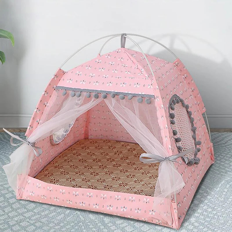 PetDream – Casinha Floral para Pets [CONFORTO E ESTILO PARA SONHOS TRANQUILOS]