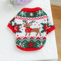 Dress Up Cartoon Pattern Pet Christmas Sweater Warm Soft Cat Elk Knitwear Christmas Puppy Clothes Holiday